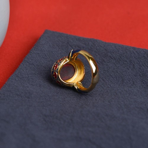 Sterling Silver Red Corundum Courage Ring Sterling Silver Red Corundum Courage Ring