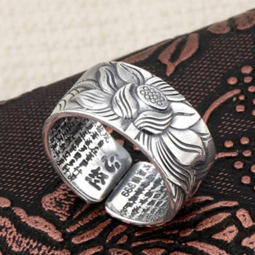Lotus Heart Sutra Protection Ring Lotus Heart Sutra Protection Ring
