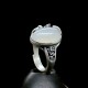 990 Sterling Silver Chalcedony Harmony Ring 990 Sterling Silver Chalcedony Harmony Ring