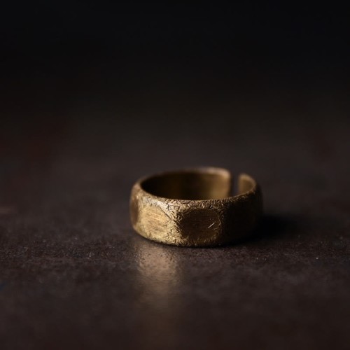 Tibetan Simple Copper Frosted Wealth Ring