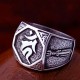 925 Silver Sanskrit Protection Adjustable Ring