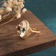 White Jade Red Agate Luck Ring White Jade Red Agate Luck Ring