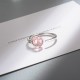 Pink Crystal Soothing Rotatable Ring
