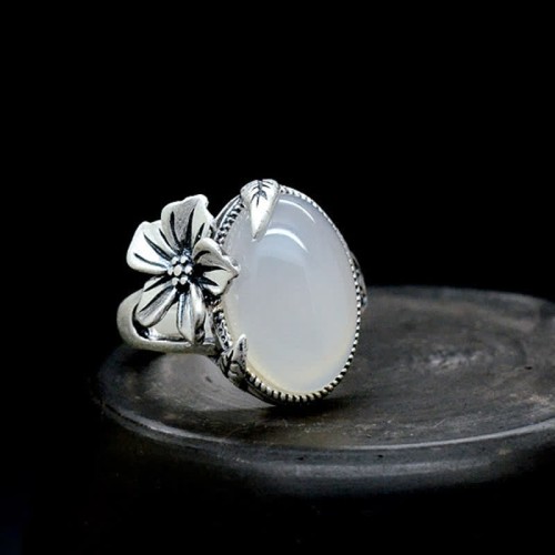 990 Sterling Silver Chalcedony Harmony Ring 990 Sterling Silver Chalcedony Harmony Ring