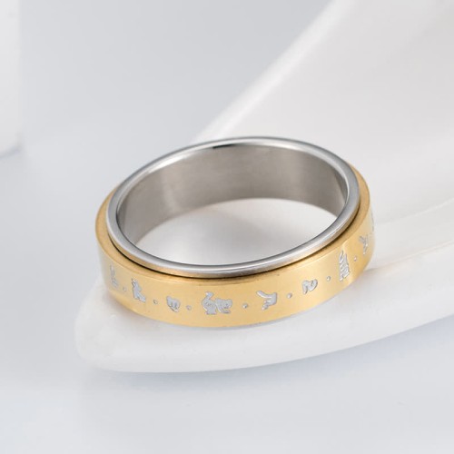 Mantra Titanium Steel Balance Rotatable Ring Mantra Titanium Steel Balance Rotatable Ring