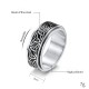 Triangle Knot Titanium Steel Calm Ring